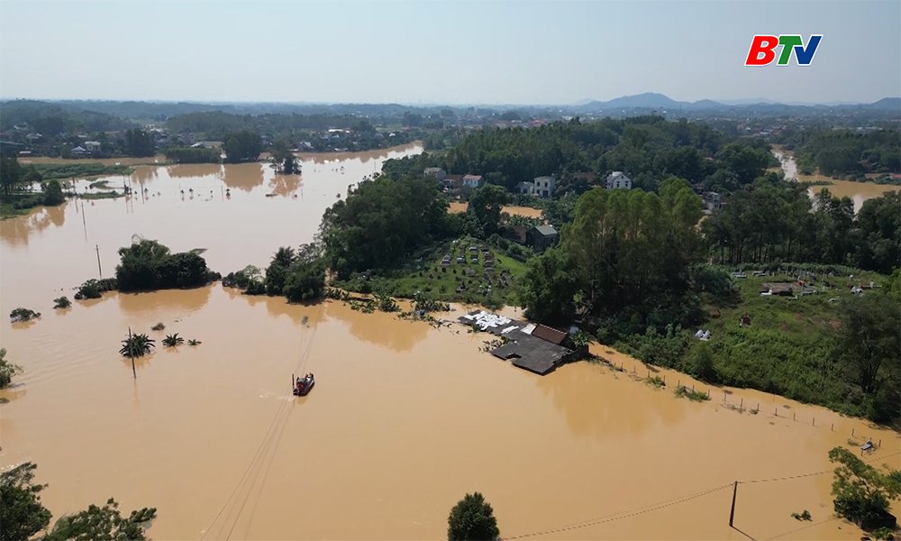  Tiên Lục: 12 thôn, gần 1700 hộ dân bị cô lập